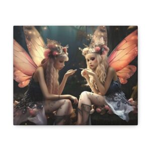 ✨ Duality of Light – Twin Blonde Fairies Canvas Art Exclusivity ✨