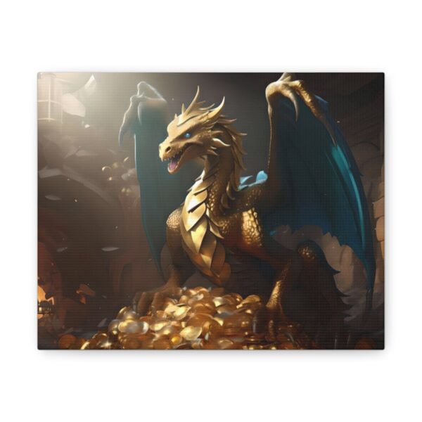 Ignite Your Imagination: Own the Dragon Guarding His Treasure Canvas