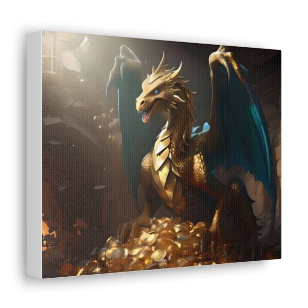 Ignite Your Imagination: Own the Dragon Guarding His Treasure Canvas