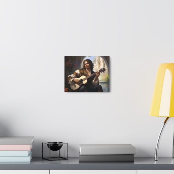 Experience Enchantment with Bard Playing Guitar Digital Wall Canvas Art